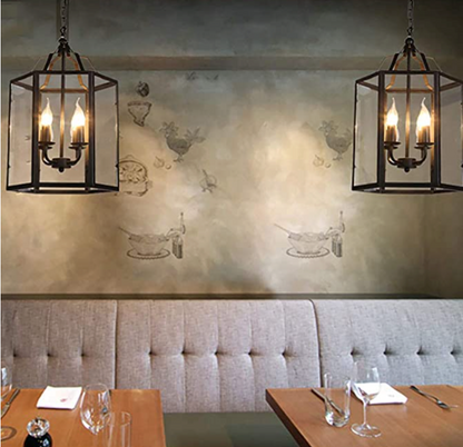Large Vintage Metal Pendant Light