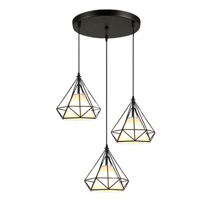 Geometric Cluster Metal Pendant - Black