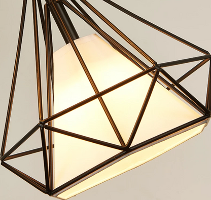 Geometric Cluster Metal Pendant - Black