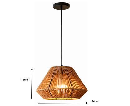 Rustic Rope Pendant Ceiling Light