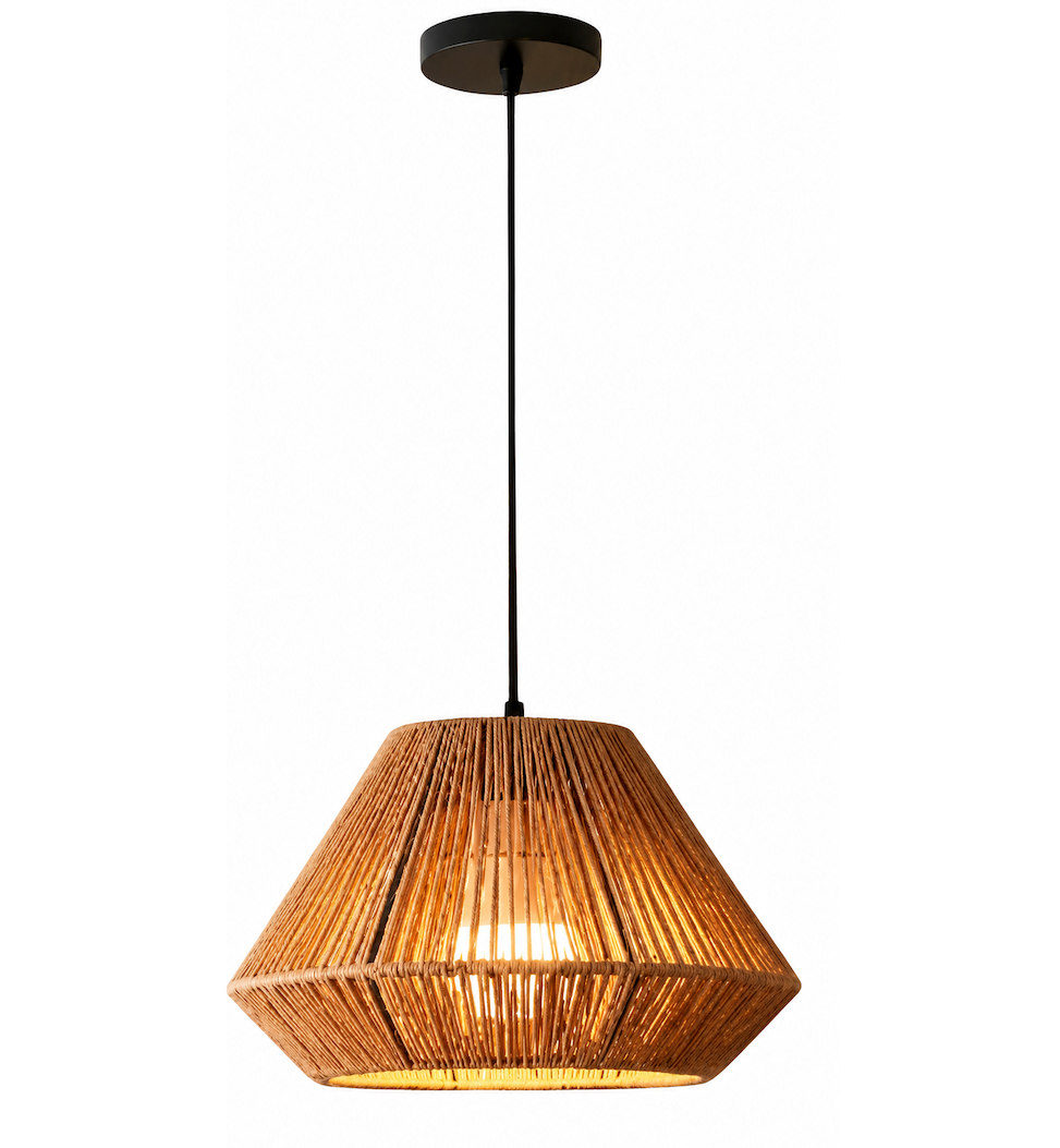 Rustic Rope Pendant Ceiling Light