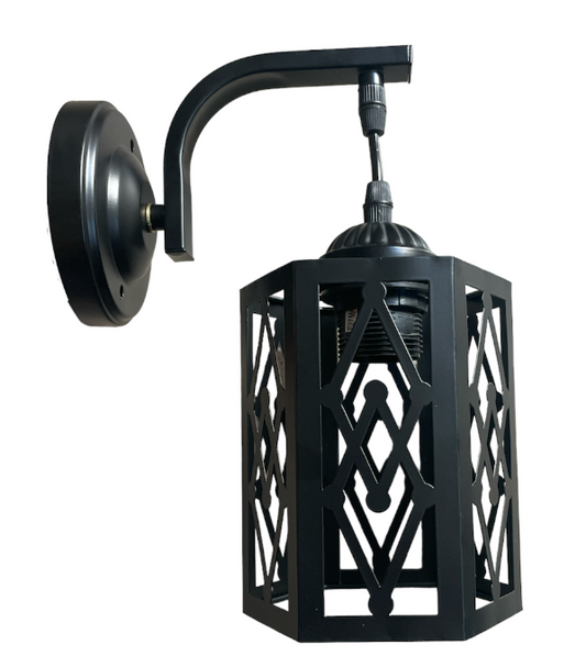 Vintage Metal Wall Lamp - Hexagon