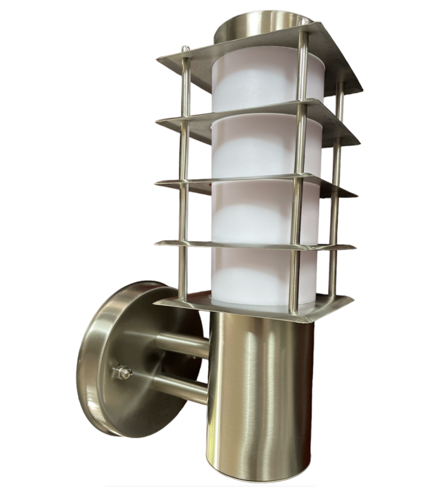 Outdoor Waterproof Wall Lamp - White & Silver
