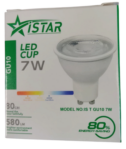 istar - GU10 7W LED Downlights Globes - Warm White - 10 Pack