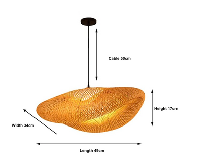 Rustic Basket Style Weaved Pendant Ceiling Light