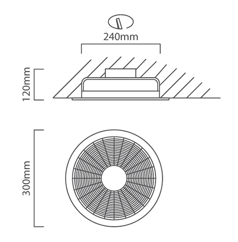 Eurolux F46w Ceiling Extractor Fan - 240mm