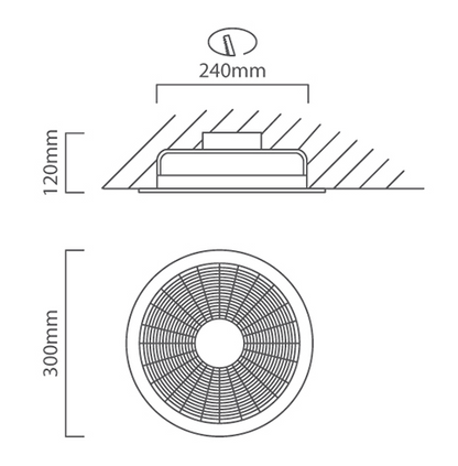 Eurolux F46w Ceiling Extractor Fan - 240mm