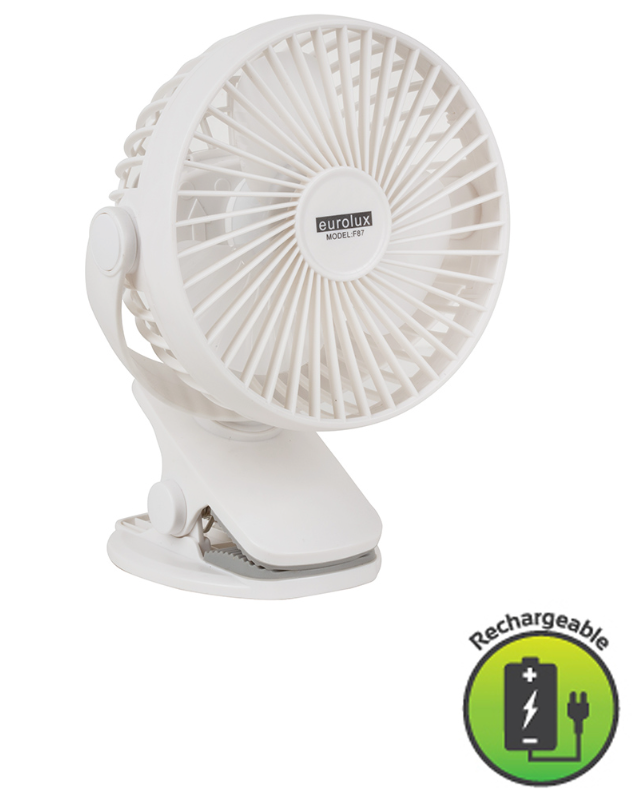 Eurolux Rechargeable Clip On Fan