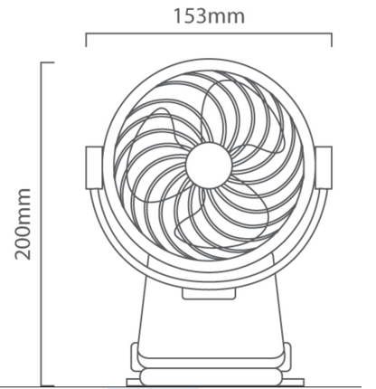 Eurolux Rechargeable Clip On Fan