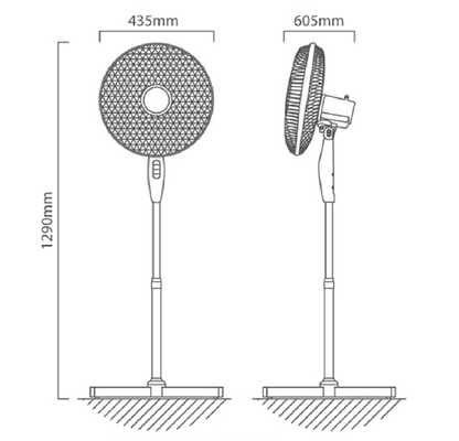 Eurolux White Oscillating Pedestal Fan - 3 Speed