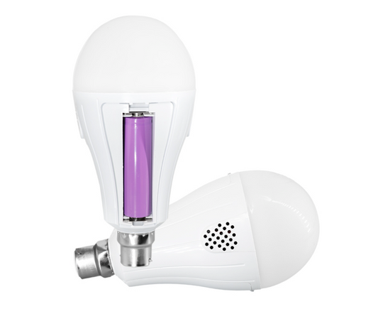 2 Pack - 15w Dual Battery Backup Emergency Light Bulb B22