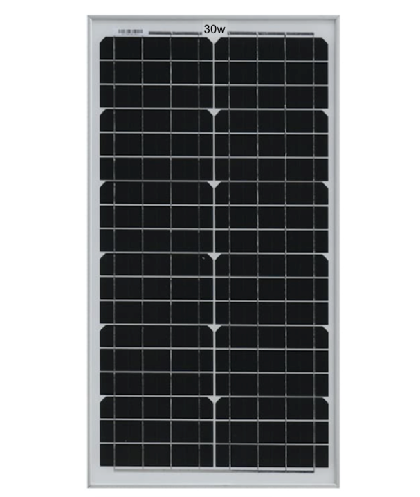 30W / 18V Monocrystalline Solar Panel