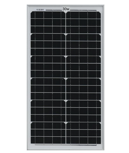 30W / 18V Monocrystalline Solar Panel