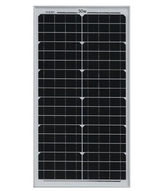 30W / 18V Monocrystalline Solar Panel