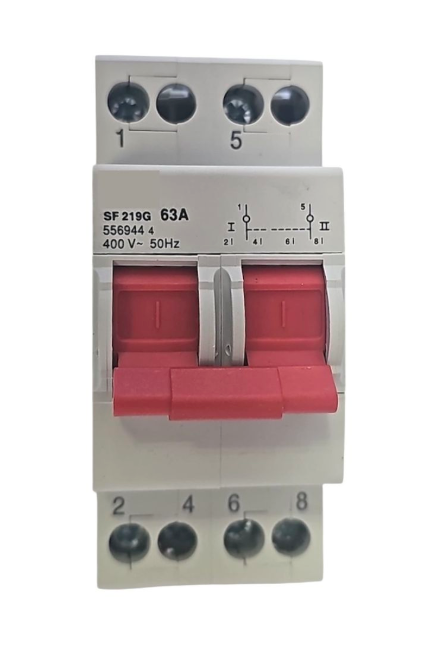 63A Dual Power Manual Transfer Switch Circuit Breaker 2 Pole