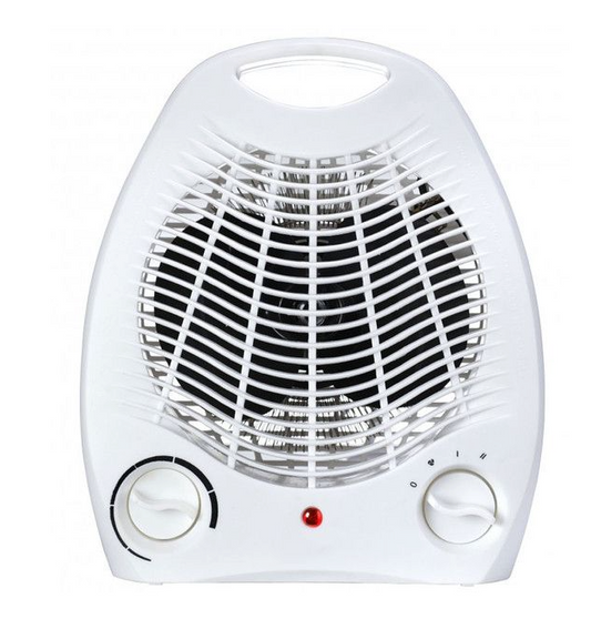 Fan Heater Upright - White 2000W