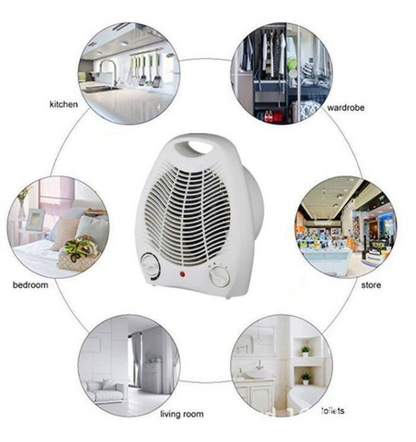 Fan Heater Upright - White 2000W