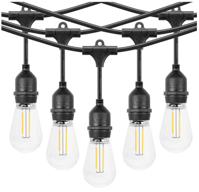 Solar Powered Hanging Outdoor String Lights - 5m (10 Lights)