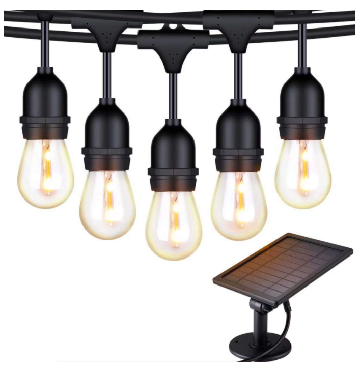 Solar Powered Hanging Outdoor String Lights - 5m (10 Lights)