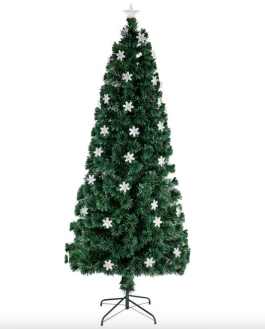Christmas Tree With Built-In LED Lights And Fiber Optics
