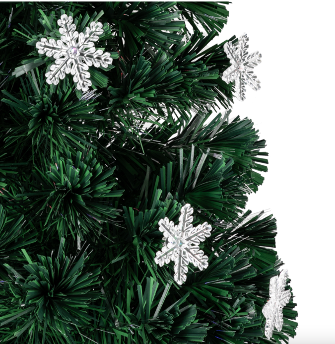 Christmas Tree With Built-In LED Lights And Fiber Optics