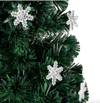 Christmas Tree With Built-In LED Lights And Fiber Optics