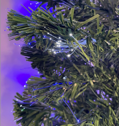Christmas Tree With Built-In LED Lights And Fiber Optics