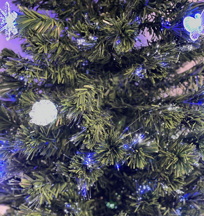 Christmas Tree With Built-In LED Lights And Fiber Optics