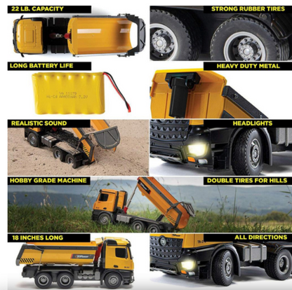 Radio Control Hui Na 1/14 Trucks Metal Dump Truck - 1573