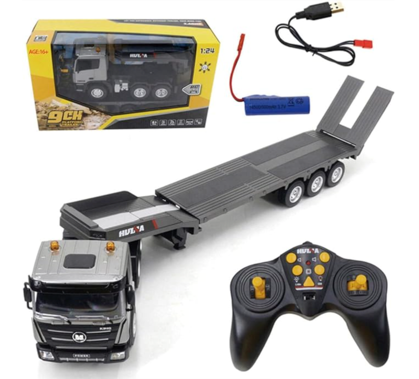 RC Flatbed Truck Trailer Toy 1:24 9CH Remote Control
