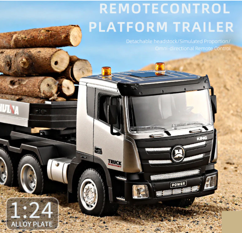 RC Flatbed Truck Trailer Toy 1:24 9CH Remote Control