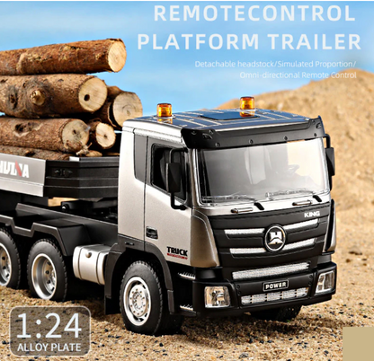 RC Flatbed Truck Trailer Toy 1:24 9CH Remote Control