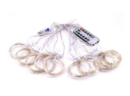 Warm White Christmas Curtain Fairy String Light LED With Remote 3m x 3m
