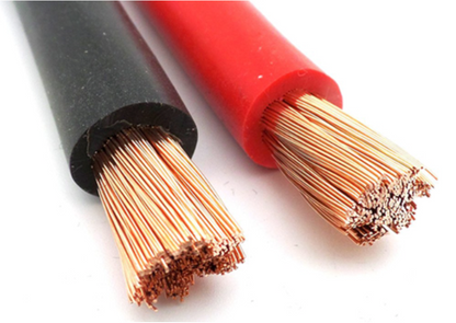 Red & Black 20mm Solar Battery Cable With Lugs
