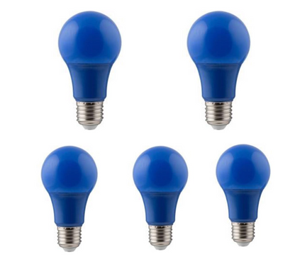 5 pack - Coloured LED Light Bulb 5w