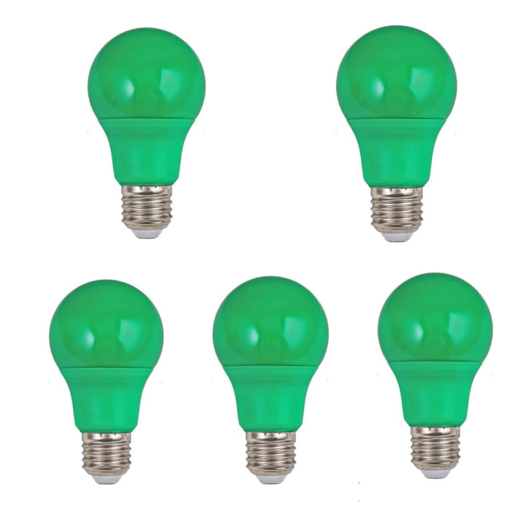 5 pack - Coloured LED Light Bulb 5w