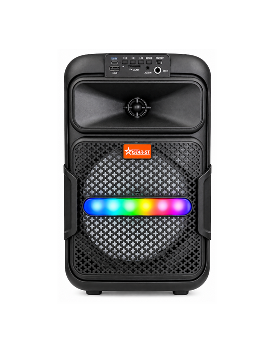 8" Bluetooth & FM Radio Portable Karaoke Speaker With Microphone
