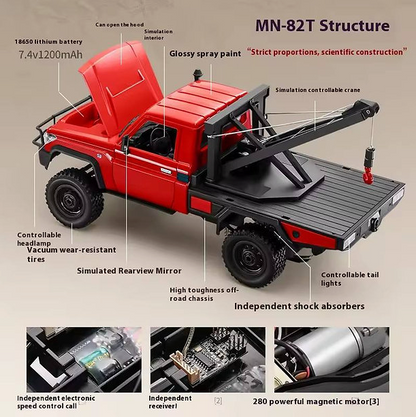 Radio Control Land Cruiser 1/12 Rock Crawler Tow Truck