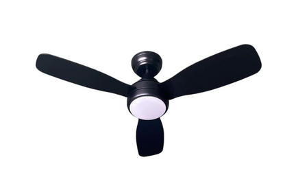 PCP LED Ceiling Fan with Compact Design and Reversible Blades Black