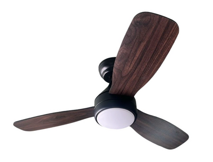 PCP LED Ceiling Fan with Compact Design and Reversible Blades Black