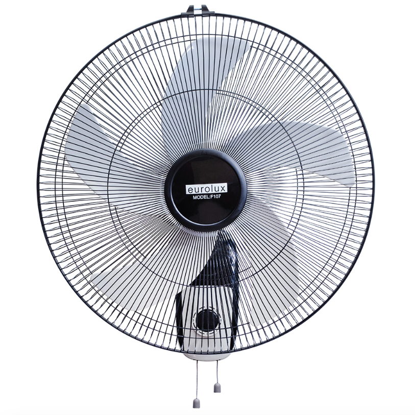 Eurolux Wall-Mounted Fan 5-Blade Black & White Electric Indoor Use