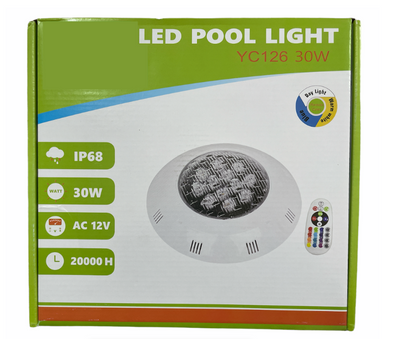 3 Colour Swimming Pool 12V LED Light With Remote