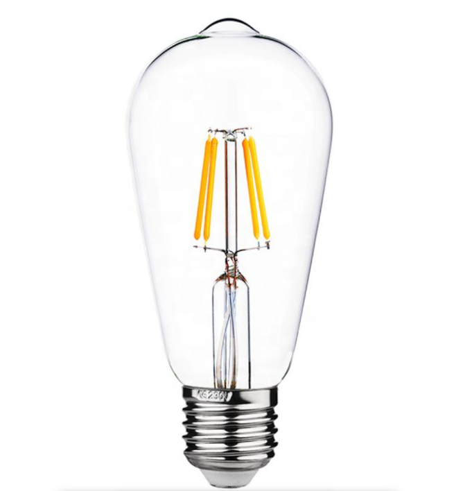4 Pack - 4W E27 Filament Light Bulb ST64