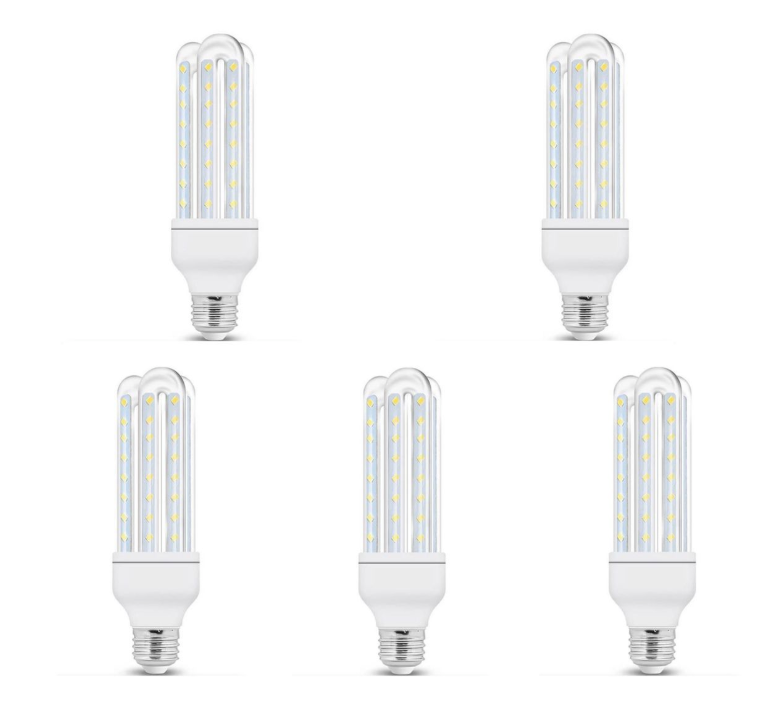 5 Pack - 12W LED Corn Light Bulb (Cool White)