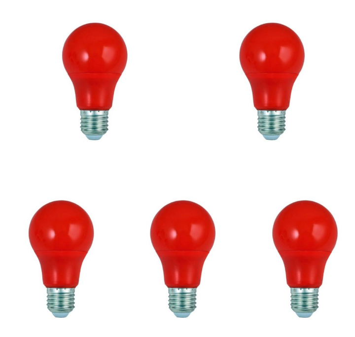 5 pack - Coloured LED Light Bulb 5w