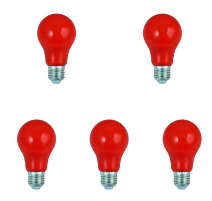 5 pack - Coloured LED Light Bulb 5w