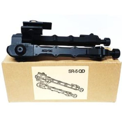 Accu Tac Bipod Adjustable in Black (SR-5QD)