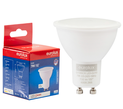 Eurolux LED 7w Down lights GU10 Warm / Cool White