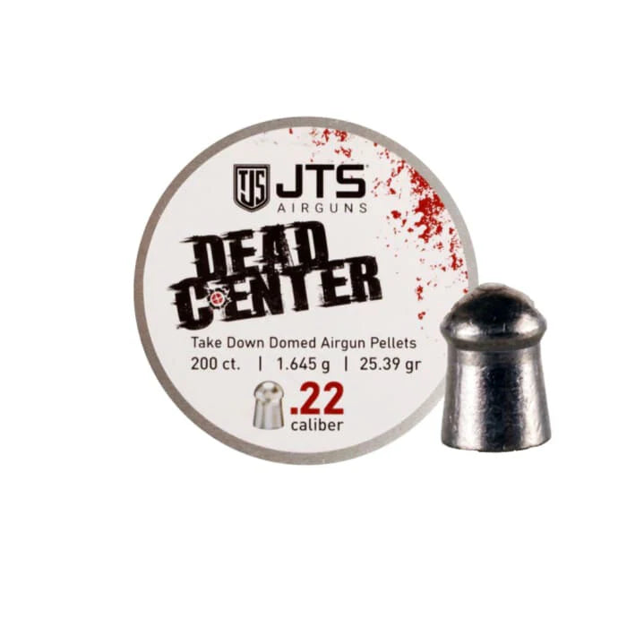 JTS Dead Center Precision .22 Cal 25.39 Grain Domed Pellets / 200qt