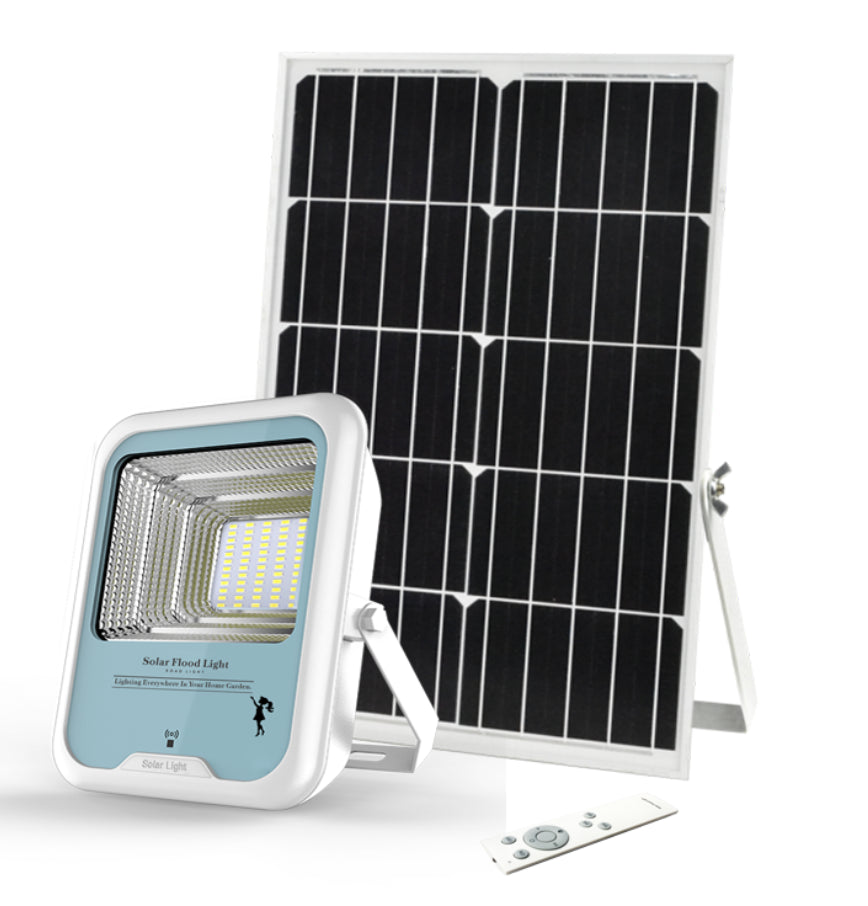 50w Solar Security Flood Light with Motion & Day-Night Sensor